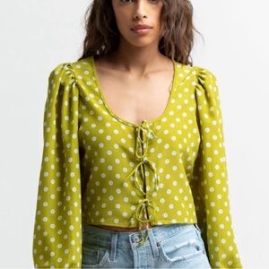 Levi's Olive Floral Blouse
